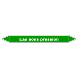 Marqueur de Tuyauterie - Eau sous Pression - NFX 08-105 - Vinyle Laminé