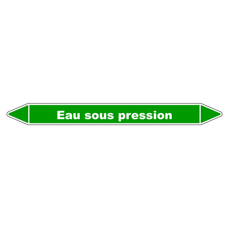 Marqueur de Tuyauterie - Eau sous Pression - NFX 08-105 - Vinyle Laminé