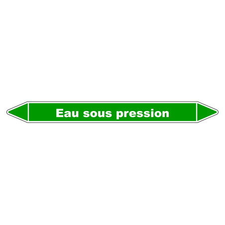 Marqueur de Tuyauterie - Eau sous Pression - NFX 08-105 - Vinyle Laminé