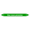 Marqueur de Tuyauterie - Eau sous Pression - NFX 08-105 - Vinyle Laminé