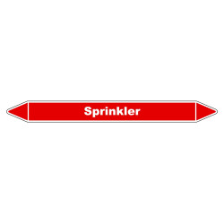 Marqueur de Tuyauterie - Eau sprinkler - NFX 08-105 - Vinyle Laminé
