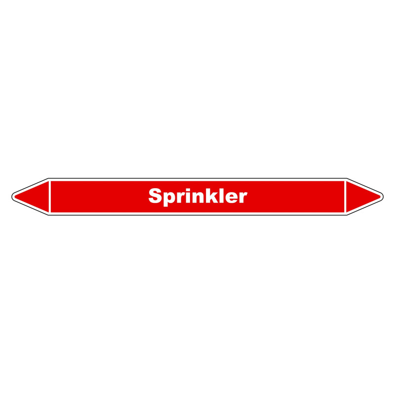Marqueur de Tuyauterie - Eau sprinkler - NFX 08-105 - Vinyle Laminé
