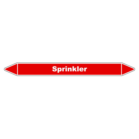 Marqueur de Tuyauterie - Eau sprinkler - NFX 08-105 - Vinyle Laminé