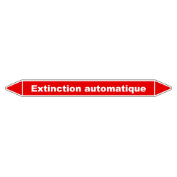Marqueur de Tuyauterie - Extinction automatique - NFX 08-105 - Vinyle Laminé