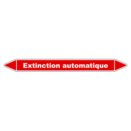 Marqueur de Tuyauterie - Extinction automatique - NFX 08-105 - Vinyle Laminé