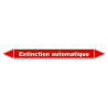Marqueur de Tuyauterie - Extinction automatique - NFX 08-105 - Vinyle Laminé