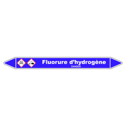 Marqueur de Tuyauterie - Fluorure d'Hydrogène - NFX 08-105 - Vinyle Laminé