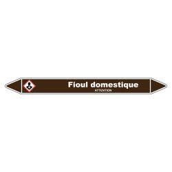 Marqueur de tuyauterie Fuel domestique robuste et durable en vinyle laminé