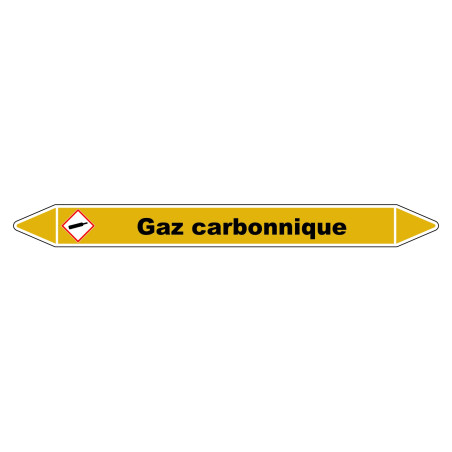 Marqueur de Tuyauterie "Gaz carbonique" en Vinyle Laminé