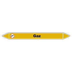 Marqueur de Tuyauterie - Gaz - NFX 08-105 - Vinyle Laminé