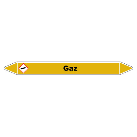 Marqueur de Tuyauterie - Gaz - NFX 08-105 - Vinyle Laminé