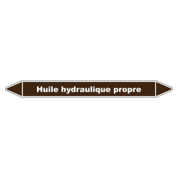 Marqueur de Tuyauterie "Huile hydraulique propre" en Vinyle Laminé