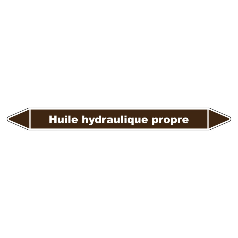 Marqueur de Tuyauterie "Huile hydraulique propre" en Vinyle Laminé