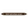 Marqueur de Tuyauterie "Huile hydraulique propre" en Vinyle Laminé