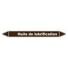 Marqueur de Tuyauterie Huile de lubrification 150 x 12 mm Vinyle Laminé