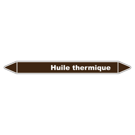 Marqueur de Tuyauterie Huile thermique 150 x 12 mm Vinyle Laminé