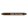 Marqueur de Tuyauterie Huile thermique 150 x 12 mm Vinyle Laminé