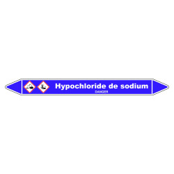 Marqueur de Tuyauterie - Hypochlorite de Sodium - NFX 08-105 - Vinyle Laminé