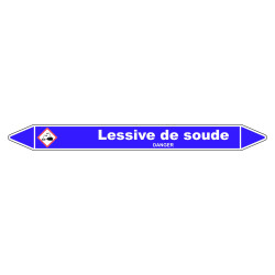 Marqueur de Tuyauterie - Lessive de Soude - NFX 08-105 - Vinyle Laminé