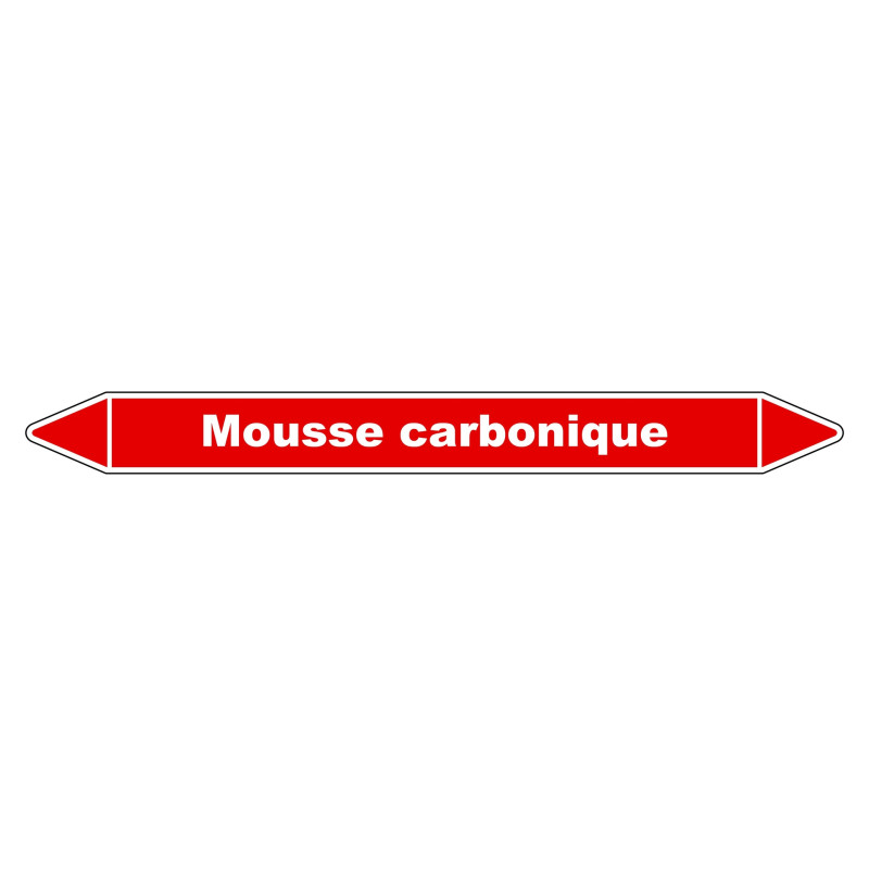 Marqueur de Tuyauterie - Mousse carbonique - NFX 08-105 - Vinyle Laminé