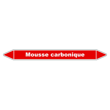 Marqueur de Tuyauterie - Mousse carbonique - NFX 08-105 - Vinyle Laminé