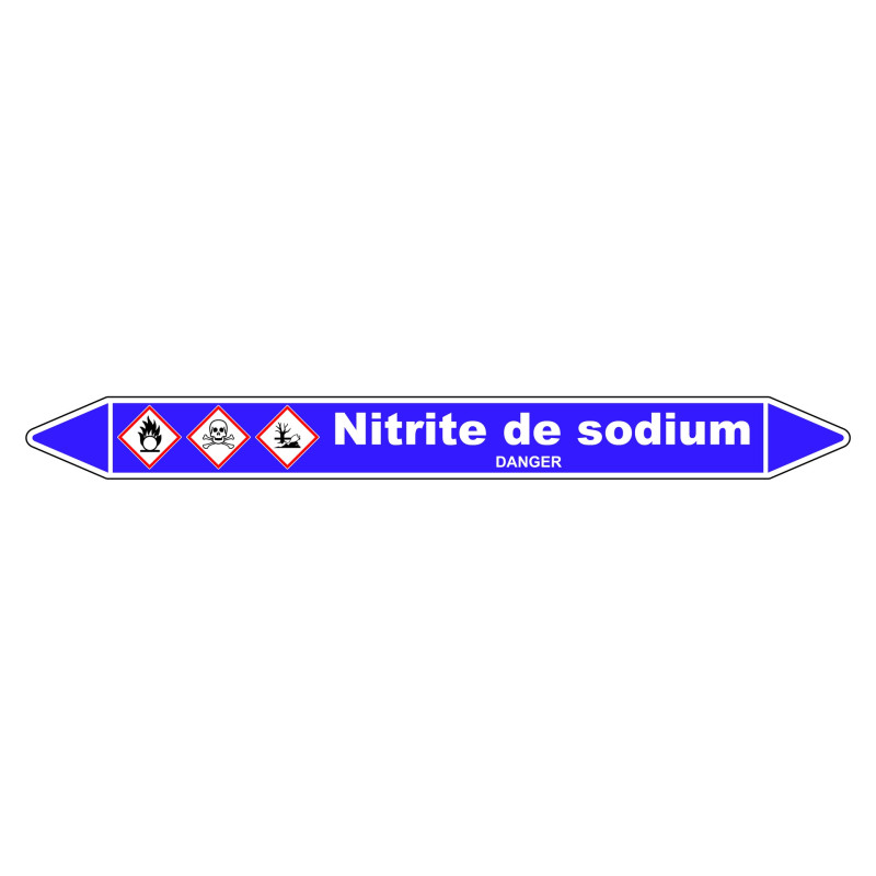 Marqueur de Tuyauterie - Nitrite de Sodium - NFX 08-105 - Vinyle Laminé