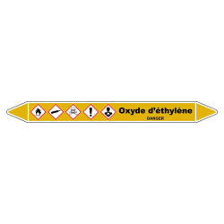 Marqueur de Tuyauterie "Oxyde d’éthylène" en Vinyle Laminé