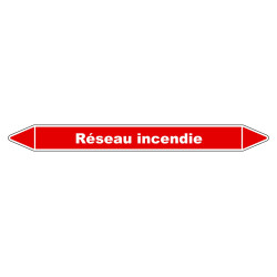 Marqueur de Tuyauterie - Réseau incendie - NFX 08-105 - Vinyle Laminé