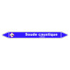 Marqueur de Tuyauterie - Soude caustique - NFX 08-105 - Vinyle Laminé