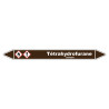 Marqueur de tuyauterie robuste en vinyle laminé pour Tétrahydrofurane