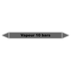 Marqueur de Tuyauterie - Vapeur 10 bars - NFX 08-105 - Vinyle Laminé