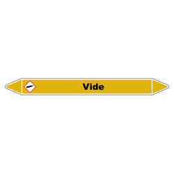 Marqueur de Tuyauterie "Vide" en Vinyle Laminé