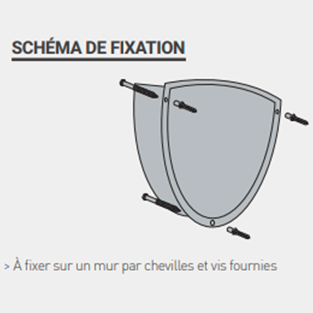 Miroir hémisphérique de sécurité - 1/4 - PMMA - 3 tailles