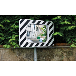 Miroir de sécurité - Rectangulaire incassable - 800 x 600 mm - Polymir