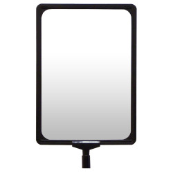 Panneau A4 noir / adaptateur noir pour poteau à sangle