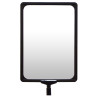 Panneau A4 noir / adaptateur noir pour poteau à sangle