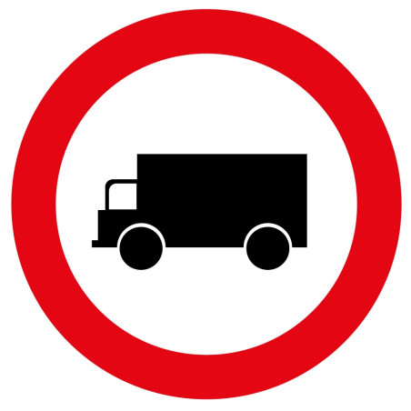Panneau de Prescription - Accès interdit aux véhicules transport de marchandises - B8