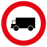 Panneau de Prescription - Accès interdit aux véhicules transport de marchandises - B8