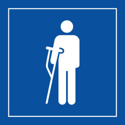 Pictogramme d'information - Accès prioritaire aux personnes blessées - ISO 7001