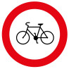 Panneau - Accès Interdit aux Cycles - ø200 mm - Vinyle