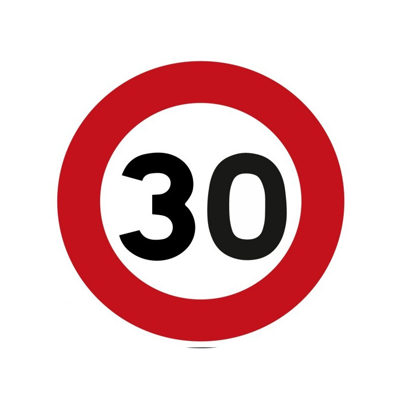 Panneau - Limitation de Vitesse à 30 km/h - Aluminium Galvanisé