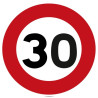 Panneau - Limitation de Vitesse à 30 km/h - Aluminium Galvanisé