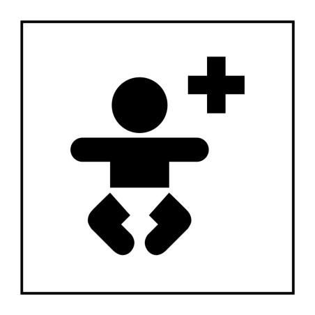 Panneau d'information - Centre médical pour enfants - ISO 7001 - Gravoply