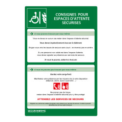 Panneau - Consignes sécurité espace attente - PVC 200x300 mm