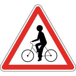 Panneau - Débouché de Cyclistes - Aluminium Galvanisé