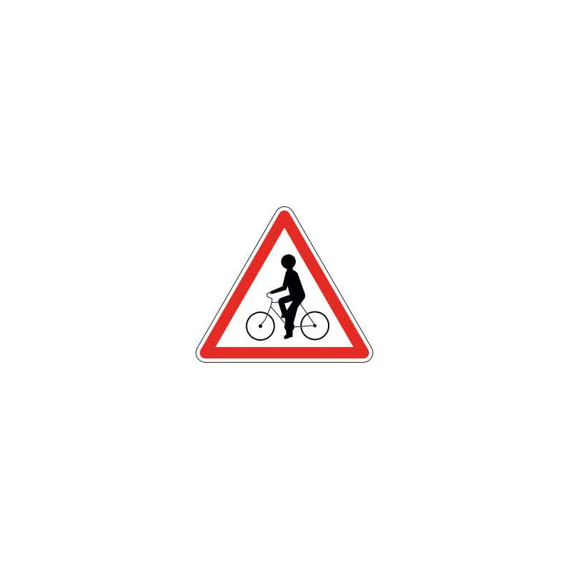 Panneau - Débouché de Cyclistes - Aluminium Galvanisé