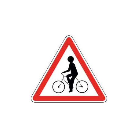Panneau - Débouché de Cyclistes - Aluminium Galvanisé