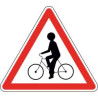 Panneau - Débouché de Cyclistes - Aluminium Galvanisé