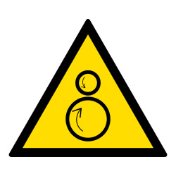 Panneau Danger - Rouleaux contrarotatifs - W025 - ISO 7010