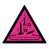 Panneau Danger Zone FME – Signalisation de sécurité – Fond Rose